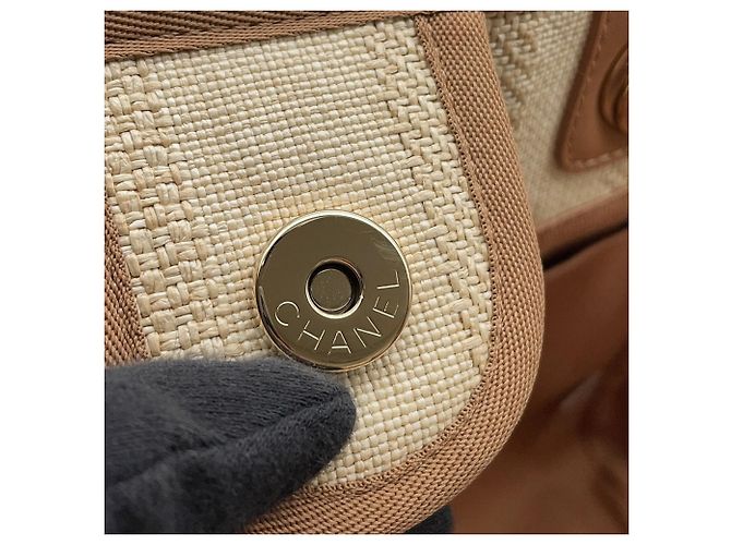 Chanel Deauville Medium Tote Bag Beige - Ansicht 9