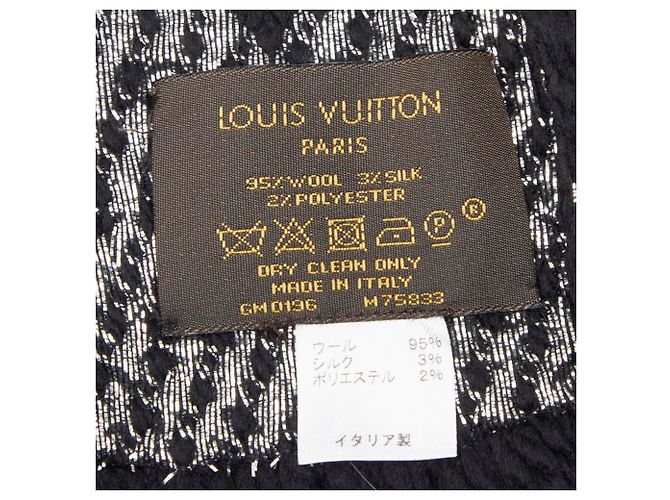 Sciarpa Logomania Shine Louis Vuitton Nero - vista 3