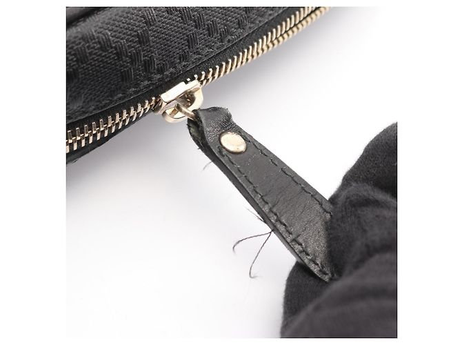 Gucci Diamante Leather Shoulder Bag Black - view 7