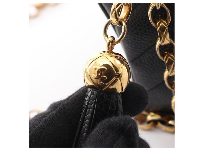 Borsa a Spalla Chanel V-Stitch Chevron Nero - vista 11