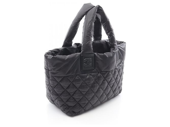 Borsa Tote Piccola Coco Cocoon di Chanel Nero Bordò - vista 2