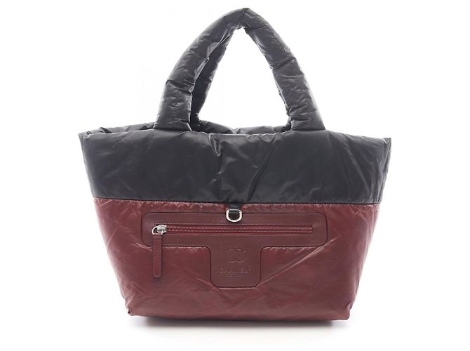 Borsa Tote Piccola Coco Cocoon di Chanel Nero Bordò - vista 6