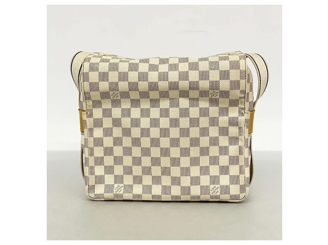 Borsa a Spalla Naviglio Damier Azur di Louis Vuitton Bianco - vista 12