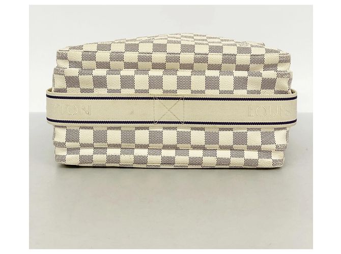 Borsa a Spalla Naviglio Damier Azur di Louis Vuitton Bianco - vista 3