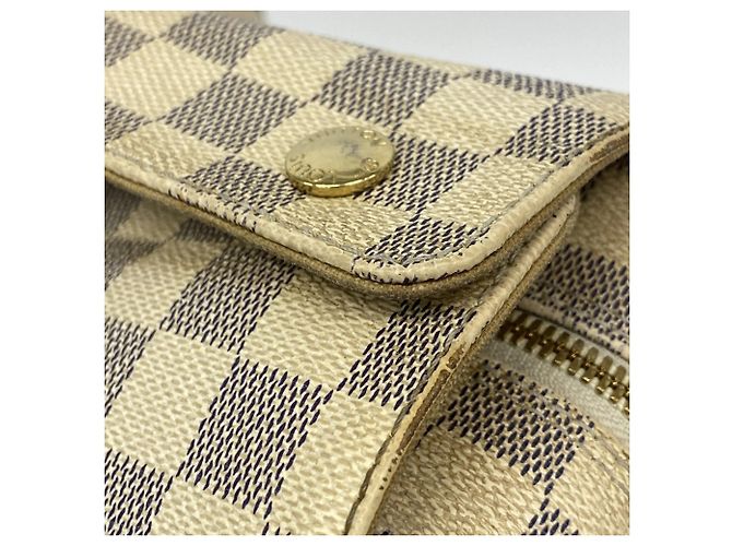 Borsa a Spalla Naviglio Damier Azur di Louis Vuitton Bianco - vista 7