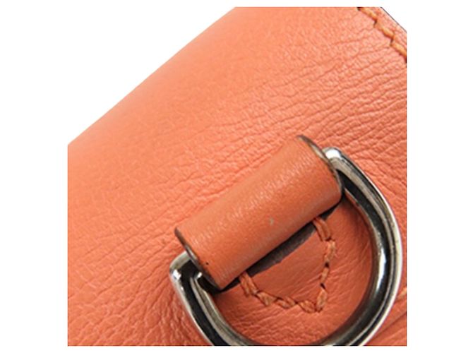Borsa a tracolla Hermès Orange Mini Swift Berline Arancione Pesca - vista 10