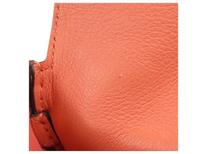 Borsa a tracolla Hermès Orange Mini Swift Berline Arancione Pesca - vista 12