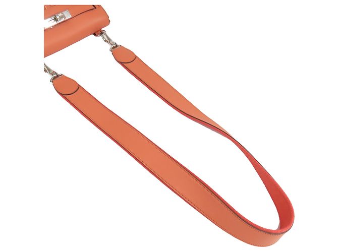 Borsa a tracolla Hermès Orange Mini Swift Berline Arancione Pesca - vista 15