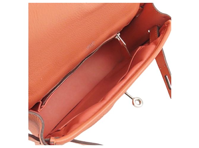 Borsa a tracolla Hermès Orange Mini Swift Berline Arancione Pesca - vista 4