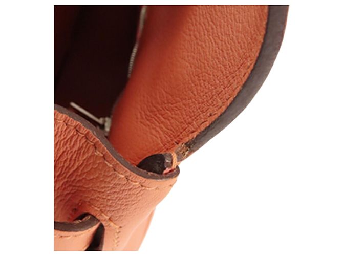 Borsa a tracolla Hermès Orange Mini Swift Berline Arancione Pesca - vista 7