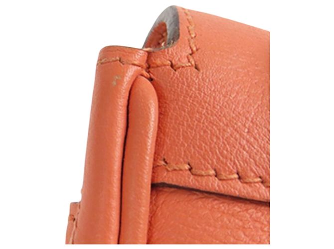 Borsa a tracolla Hermès Orange Mini Swift Berline Arancione Pesca - vista 8