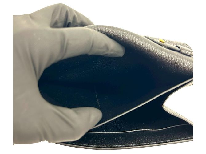 Borsa a Spalla/Pochette Hermès Click 16 in Pelle di Capra Nero - vista 10