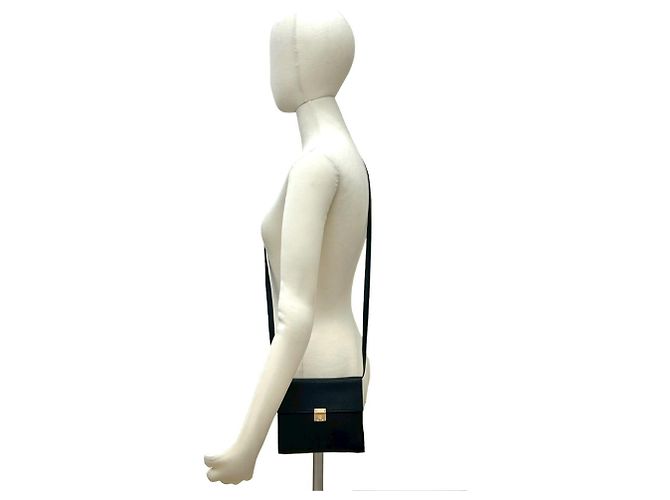 Borsa a Spalla/Pochette Hermès Click 16 in Pelle di Capra Nero - vista 2