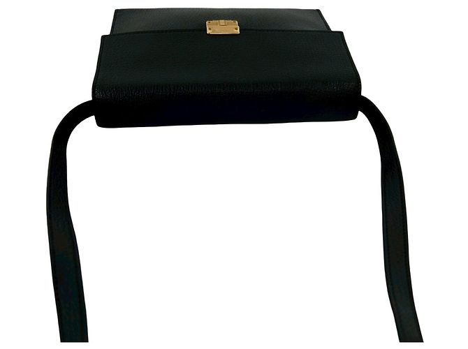 Borsa a Spalla/Pochette Hermès Click 16 in Pelle di Capra Nero - vista 4