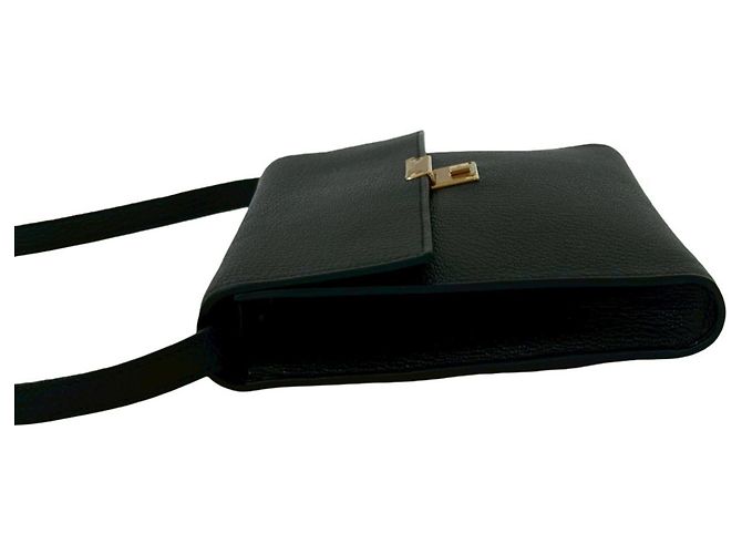 Borsa a Spalla/Pochette Hermès Click 16 in Pelle di Capra Nero - vista 5
