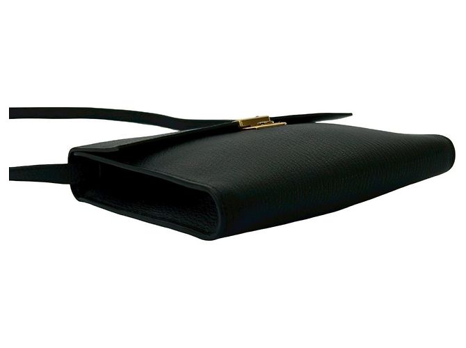 Borsa a Spalla/Pochette Hermès Click 16 in Pelle di Capra Nero - vista 7