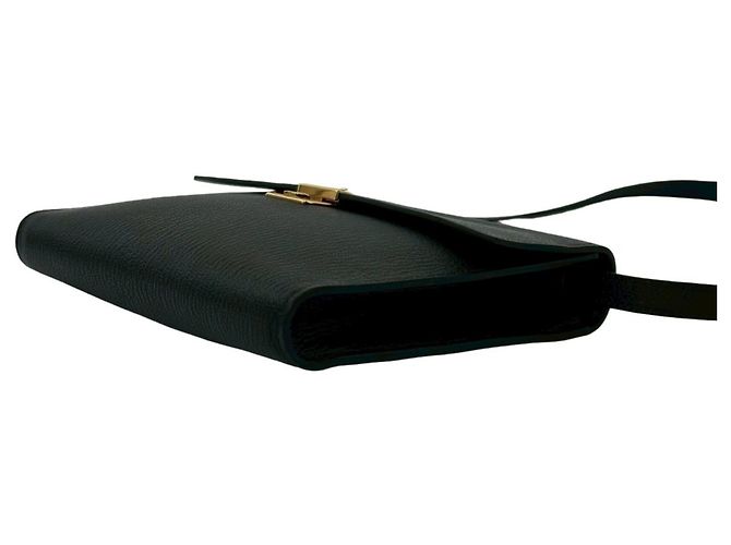 Borsa a Spalla/Pochette Hermès Click 16 in Pelle di Capra Nero - vista 8