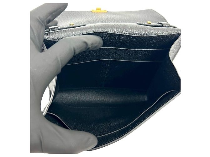 Borsa a Spalla/Pochette Hermès Click 16 in Pelle di Capra Nero - vista 9