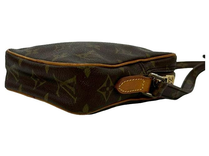 Borsa a Spalla Mini Danube in Pelle Monogram Louis Vuitton Marrone - vista 8