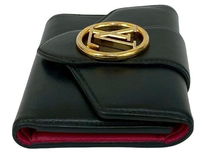 Billetera Compacta Pont Neuf Louis Vuitton Negro Rosa - vista 4