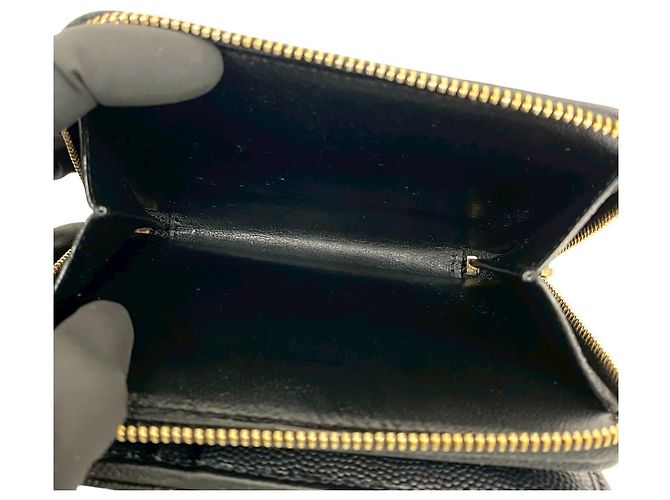 Billetera bi-fold de cuero negro Saint Laurent - vista 10