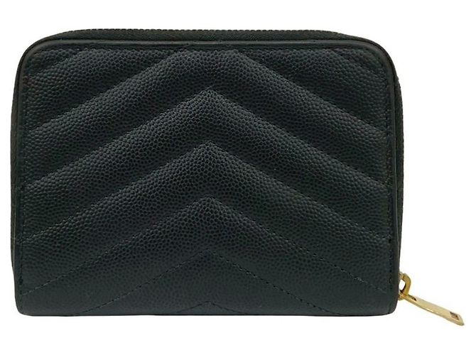 Billetera bi-fold de cuero negro Saint Laurent - vista 2