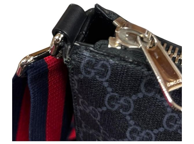 Borsa a Spalla Gucci GG Supreme Nero - vista 11