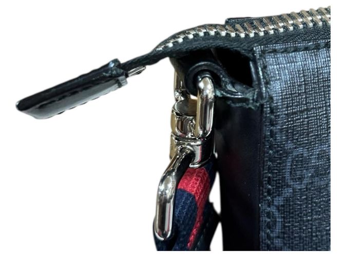 Borsa a Spalla Gucci GG Supreme Nero - vista 12
