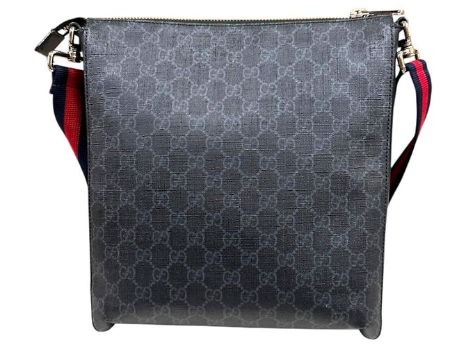 Borsa a Spalla Gucci GG Supreme Nero - vista 3