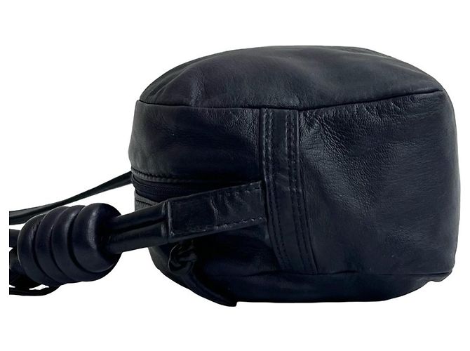 Borsa a spalla mini in pelle nappa Anagram Loewe Porpora - vista 5