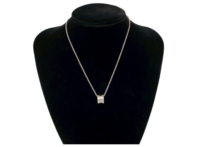 Bulgari Pendente a catena Bvlgari B.zero1 in oro bianco 18K Argento - vista 2