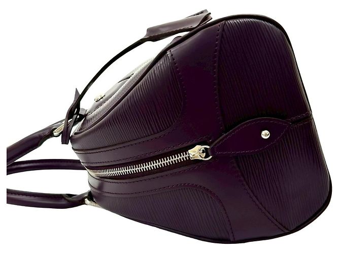 Borsa a mano Bowling Montaigne PM in pelle Epi Louis Vuitton Porpora - vista 5