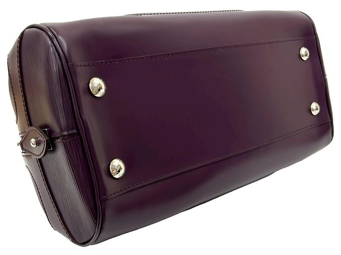 Borsa a mano Bowling Montaigne PM in pelle Epi Louis Vuitton Porpora - vista 7