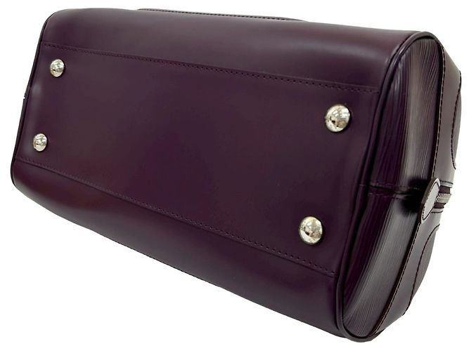 Borsa a mano Bowling Montaigne PM in pelle Epi Louis Vuitton Porpora - vista 8