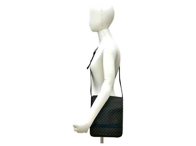 Céline Borsa a Spalla in Pelle Macadam Blason di CELINE Marrone Nero - vista 2