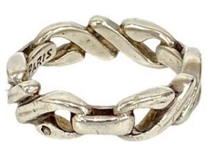 Hermès HERMES Silberring mit Kettenmotiv - Ansicht 3