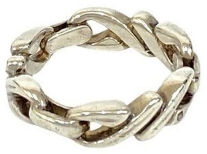 Hermès HERMES Silberring mit Kettenmotiv - Ansicht 5