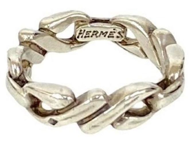 Hermès HERMES Silberring mit Kettenmotiv - Ansicht 6