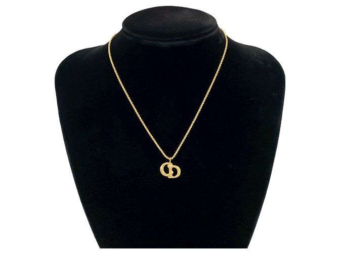 Collana Choker Pendente Placcato Oro Christian Dior D'oro - vista 2
