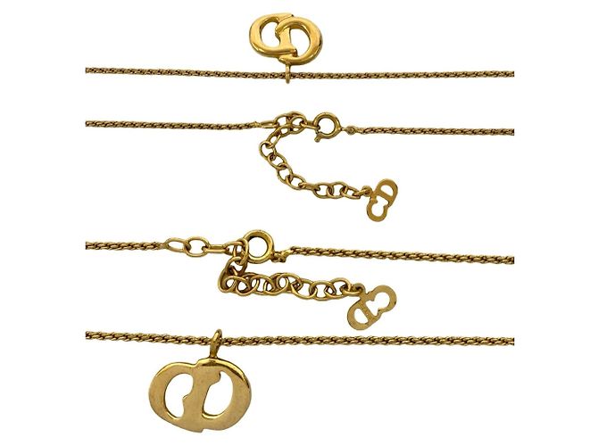 Collana Choker Pendente Placcato Oro Christian Dior D'oro - vista 3