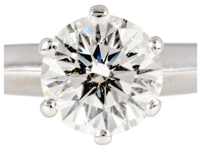 Tiffany & Co. Platin Solitaire Ring - Ansicht 2