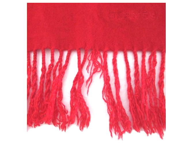 Sciarpa in cashmere rossa Hermès Rosso - vista 6