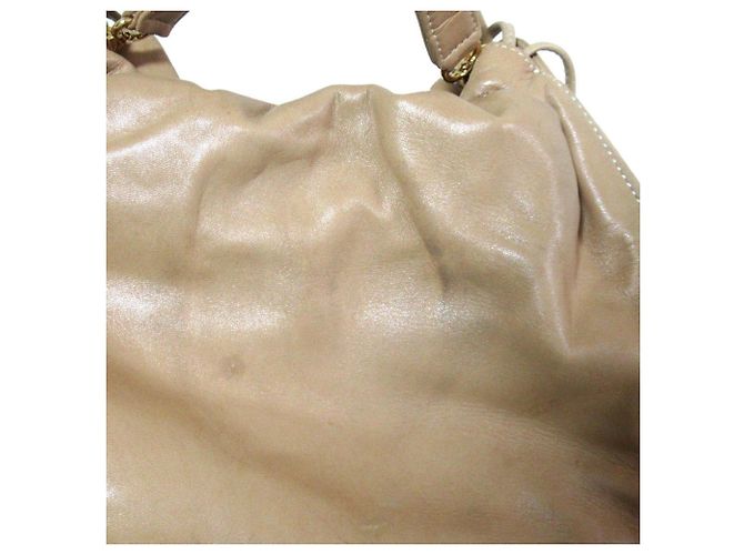 Borsa Loewe Flamenco Anagram in pelle nappa Beige - vista 6