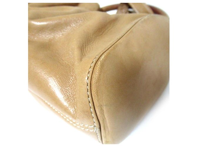 Borsa Loewe Flamenco Anagram in pelle nappa Beige - vista 8