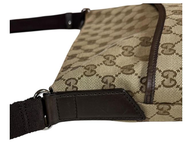 Borsa a Spalla Gucci in Tela GG Marrone - vista 13