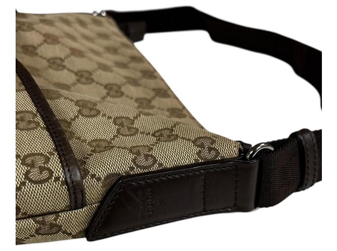Borsa a Spalla Gucci in Tela GG Marrone - vista 14