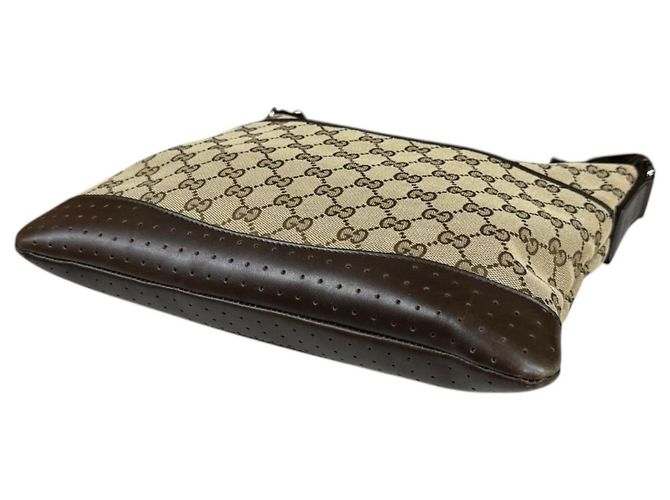 Borsa a Spalla Gucci in Tela GG Marrone - vista 5