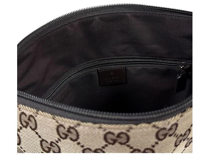 Borsa a Spalla Gucci in Tela GG Marrone - vista 8