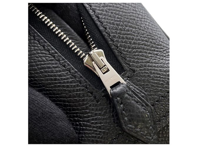 Borsa Hermès Plume Mini in Epsom nera Nero - vista 13