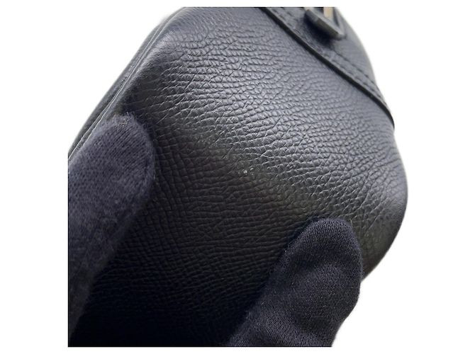 Borsa Hermès Plume Mini in Epsom nera Nero - vista 8